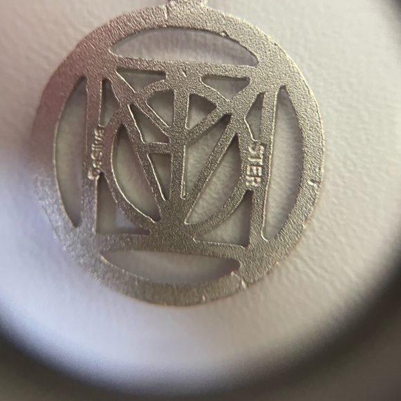 Sterling silver maze charm and chain 18 inches long - Picture 2 of 2